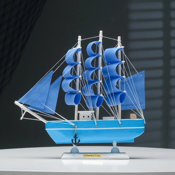 Корабль сувенирный средний "Лазурь" 24*5*23см от компании Интернет - магазин Flap - фото 1
