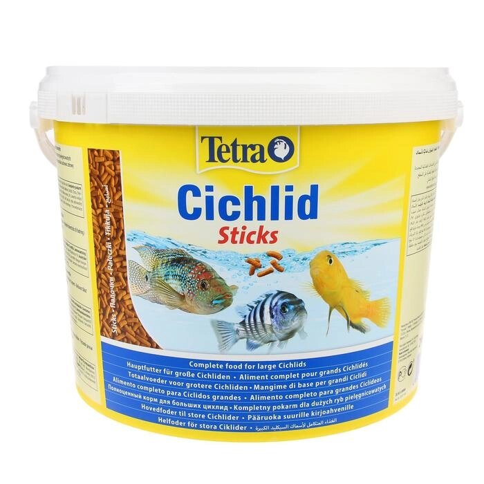 Корм TetraCichlid Sticks для рыб, гранулы, 10 л. 2,9 кг от компании Интернет - магазин Flap - фото 1