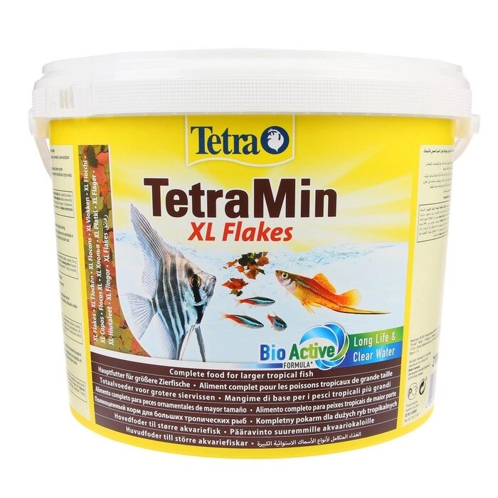 Корм TetraMin XL для рыб, крупные хлопья, 10 л., 2,1 кг от компании Интернет - магазин Flap - фото 1