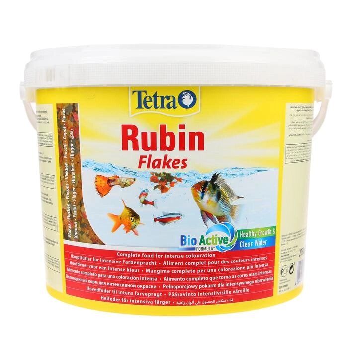 Корм TetraRubin для рыб, хлопья для окраса, 10 л. 2,05 кг от компании Интернет - магазин Flap - фото 1