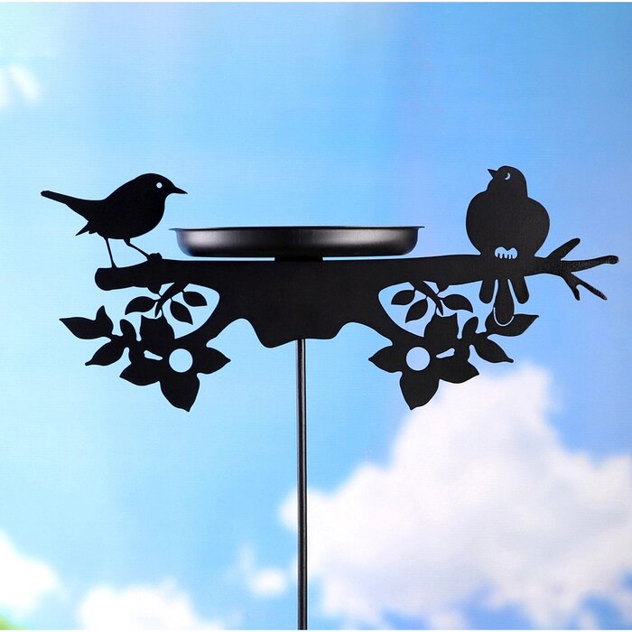 Кормушка для птиц "Блюдце" черное,  d-220мм, 30,2х24,6см от компании Интернет - магазин Flap - фото 1