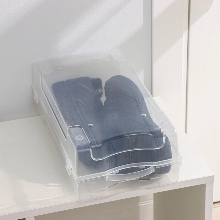 Короб для хранения обуви «Реноме», 3820,513 см, цвет прозрачный от компании Интернет - магазин Flap - фото 1