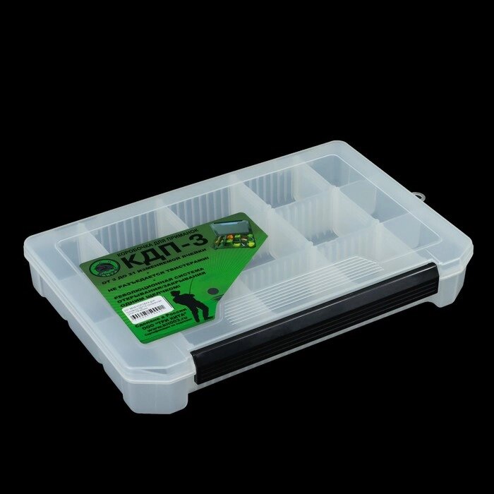 Коробка для приманок КДП-3, 27 х 17.5 х 4 см, прозрачная от компании Интернет - магазин Flap - фото 1