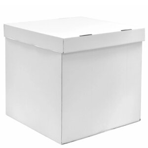 Коробка для воздушных шаров с наклейками "Единороги", Белый, 70*70*70 см, набор 5 шт. (комплект из 5 шт.)