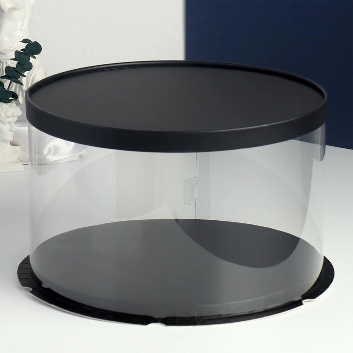 Коробка под торт, кондитерская упаковка, «Черная», 30 х 30 х 18 см от компании Интернет - магазин Flap - фото 1