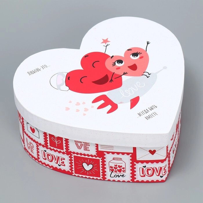 Коробка подарочная, упаковка, «Любовь повсюду», 18.5 х 17 х 7.5 см от компании Интернет - магазин Flap - фото 1