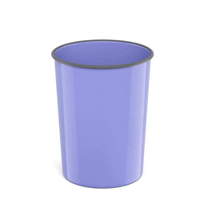 Корзина для бумаг 13.5 литров ErichKrause Pastel, литая, фиолетовая от компании Интернет - магазин Flap - фото 1