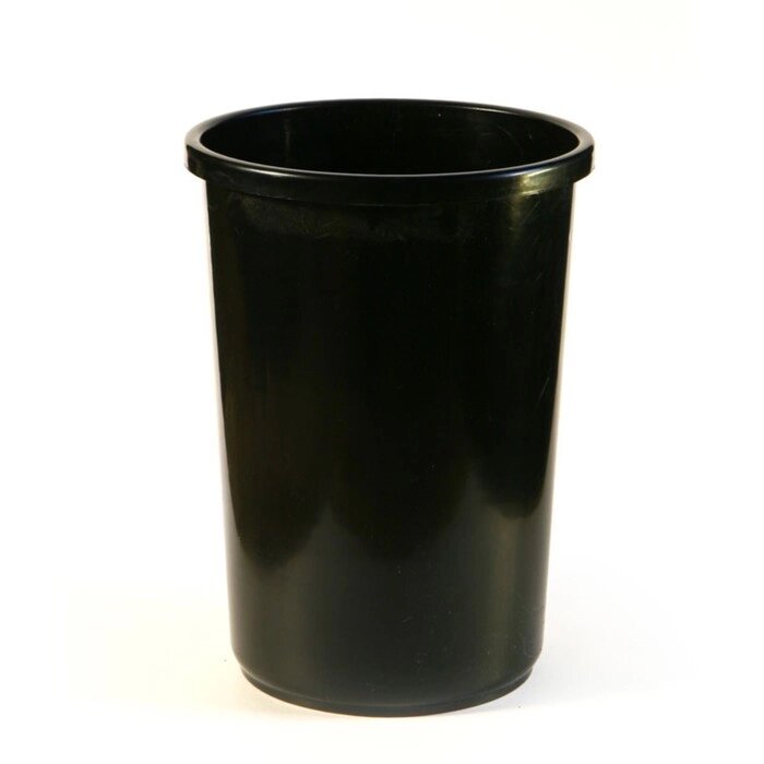 Корзина для бумаг и мусора Calligrata Uni, 12 литров, пластик, чёрная от компании Интернет - магазин Flap - фото 1