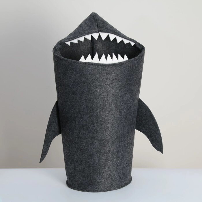 Корзина для хранения Funny «Акула», 312675 см, цвет тёмно-серый от компании Интернет - магазин Flap - фото 1