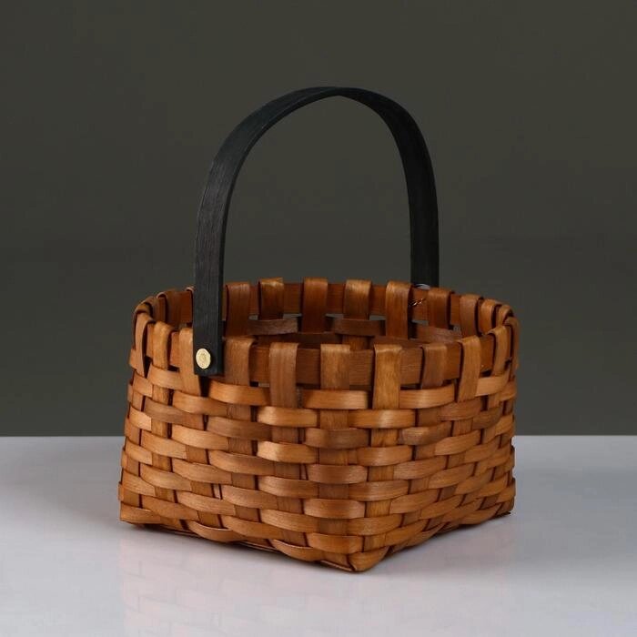 Корзина плетеная, секвойя, D21,5хH12/25 см, коричневый от компании Интернет - магазин Flap - фото 1