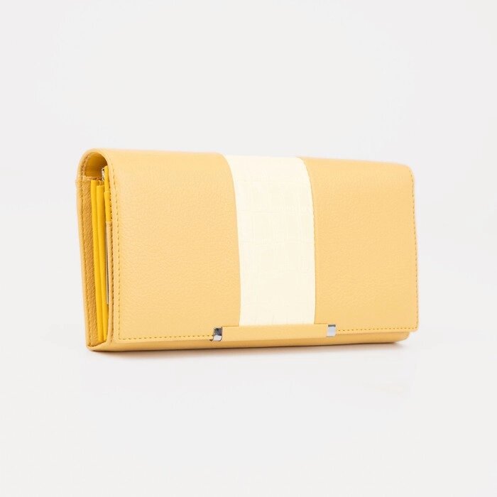 Кошелёк на магнитах, цвет жёлтый от компании Интернет - магазин Flap - фото 1