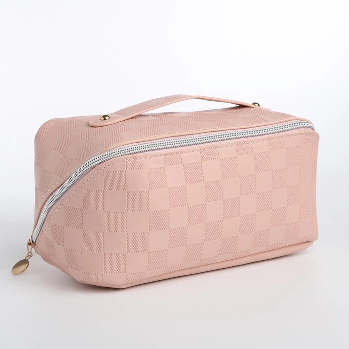 Косметичка-сумка на молнии, цвет розовый от компании Интернет - магазин Flap - фото 1