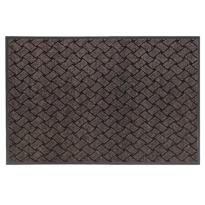Коврик придверный влаговпитывающий «Крафт», 80120 см, цвет коричневый от компании Интернет - магазин Flap - фото 1