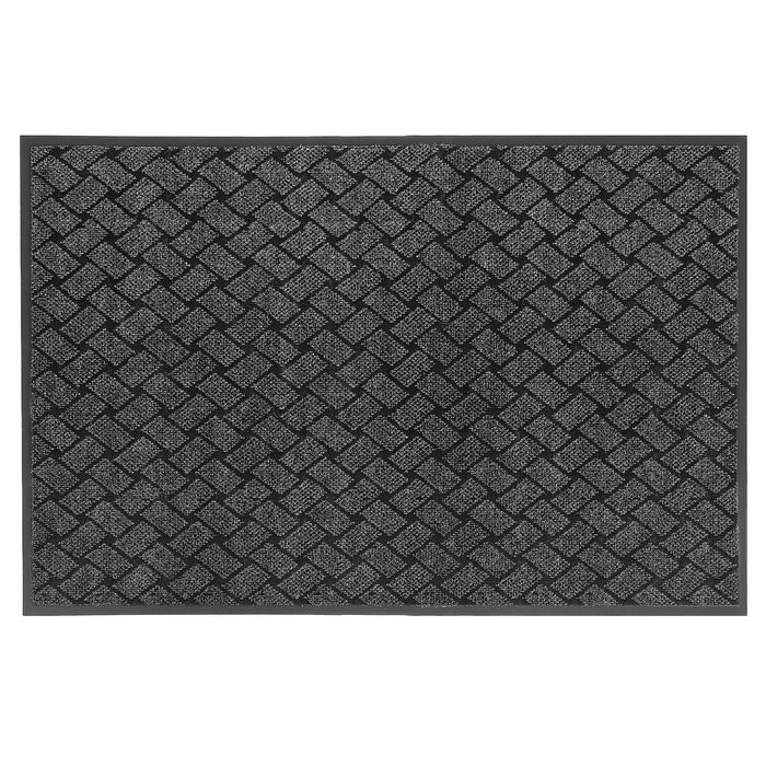 Коврик придверный влаговпитывающий «Крафт», 80120 см, цвет серый от компании Интернет - магазин Flap - фото 1