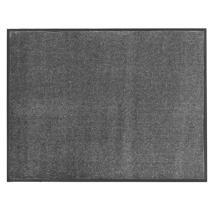 Коврик придверный влаговпитывающий, ребристый, «Комфорт», 90120 см, цвет серый от компании Интернет - магазин Flap - фото 1