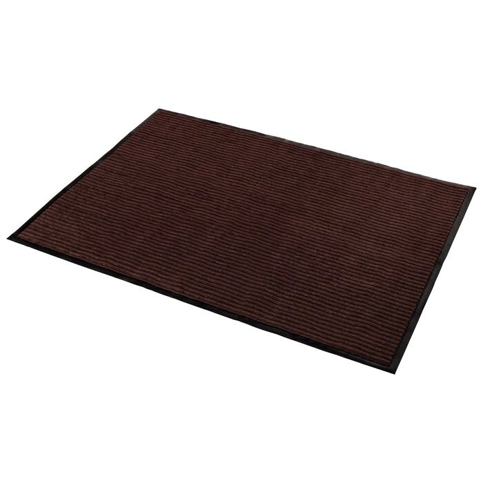 Коврик придверный влаговпитывающий, ребристый, «Стандарт», 120150 см, цвет коричневый от компании Интернет - магазин Flap - фото 1