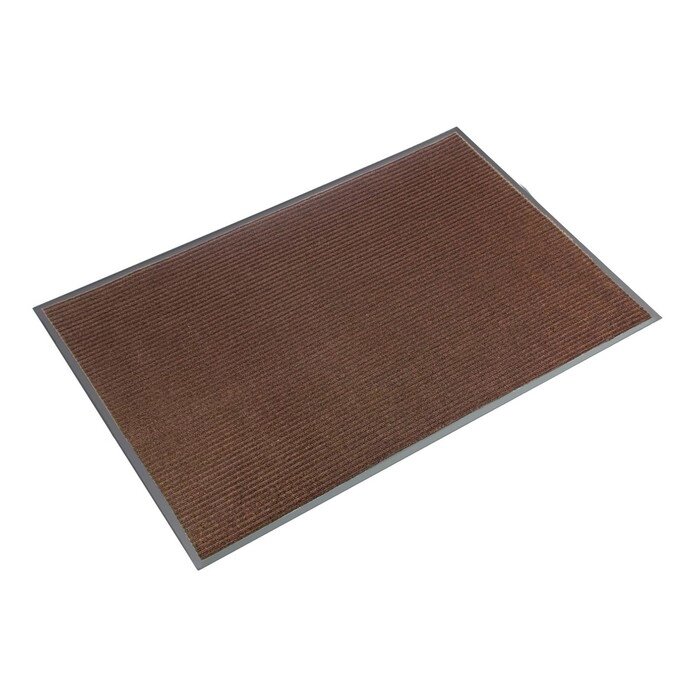 Коврик придверный влаговпитывающий, ребристый, «Стандарт», 90120 см, цвет коричневый от компании Интернет - магазин Flap - фото 1