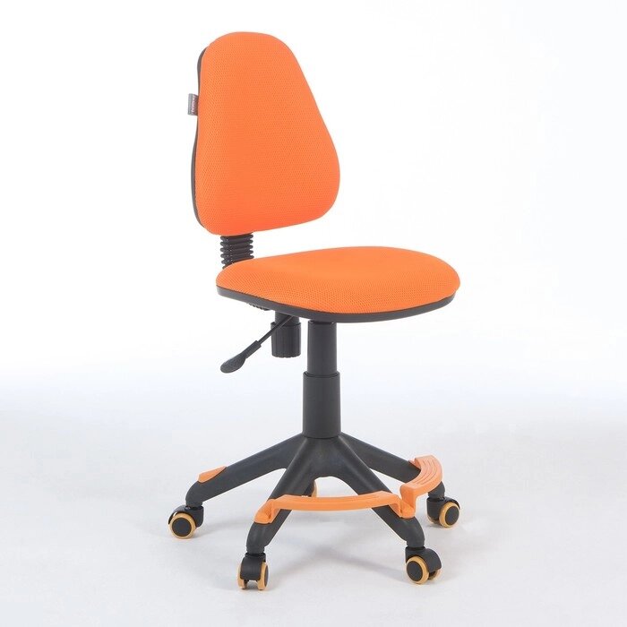 Кресло детское Бюрократ KD-4-F оранжевый TW-96-1 крестовина пластик, с подставкой. для ног от компании Интернет - магазин Flap - фото 1
