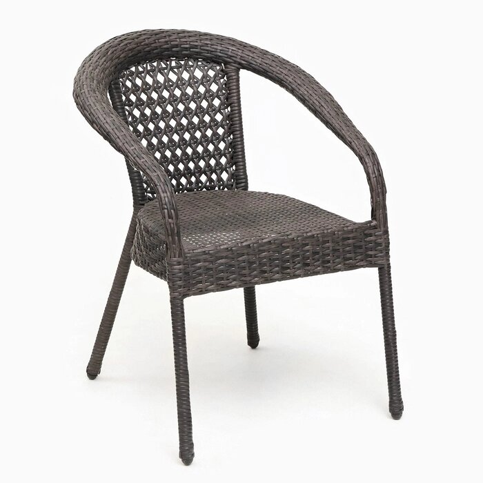 Кресло садовое из искусственного ротанга 60х70х80см венге от компании Интернет - магазин Flap - фото 1