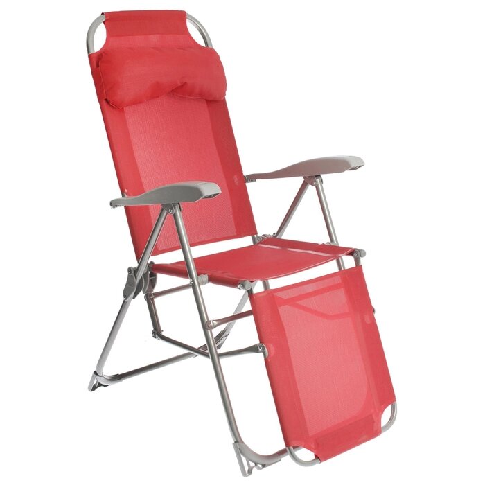 Кресло-шезлонг, 82x59x116 см, цвет гранатовый от компании Интернет - магазин Flap - фото 1