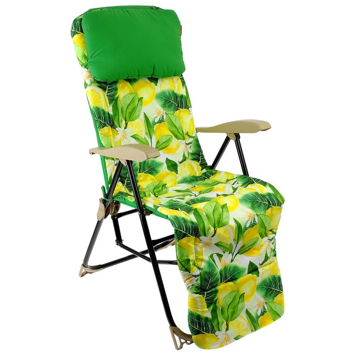 Кресло-шезлонг, 82x59x116 см, принт с лимонами от компании Интернет - магазин Flap - фото 1