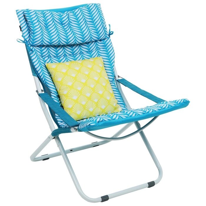 Кресло-шезлонг, матрас+подушка, цвет бирюзовый от компании Интернет - магазин Flap - фото 1
