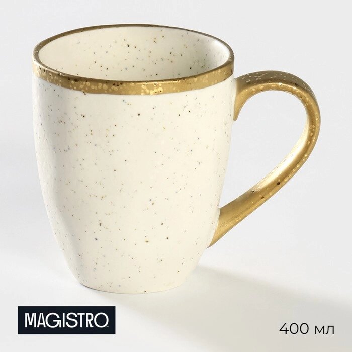 Кружка фарфоровая Magistro Poursephona, 400 мл, цвет бежевый от компании Интернет - магазин Flap - фото 1