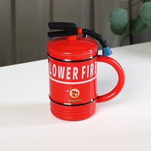 Кружка керамическая Lover Fire, 480 мл, цвет красный
