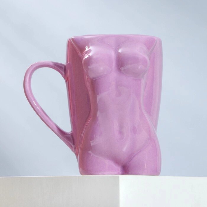 Кружка керамическая «Силуэт» фиолетовая, 320 мл, цвет фиолетовый от компании Интернет - магазин Flap - фото 1