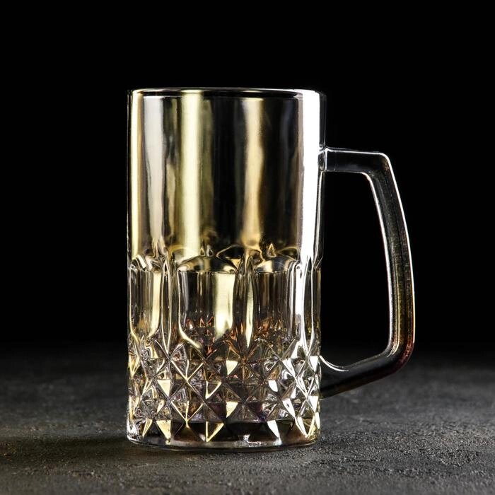 Кружка стеклянная для пива «Кристалл», 500 мл, цвет МИКС от компании Интернет - магазин Flap - фото 1