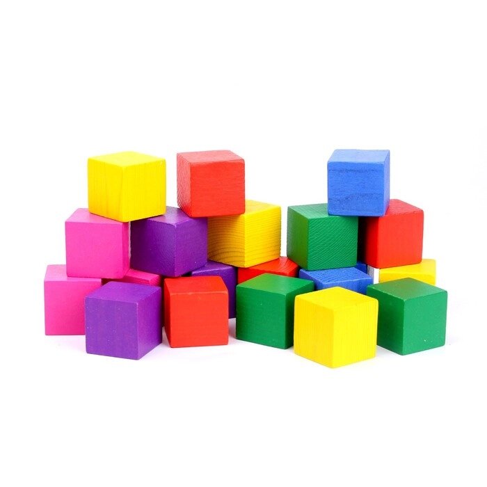 Кубики «Цветные» 20 элементов от компании Интернет - магазин Flap - фото 1