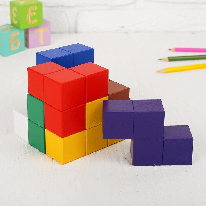 Кубики «Кубики для всех», кубик 3  3 см, пособие в наборе от компании Интернет - магазин Flap - фото 1