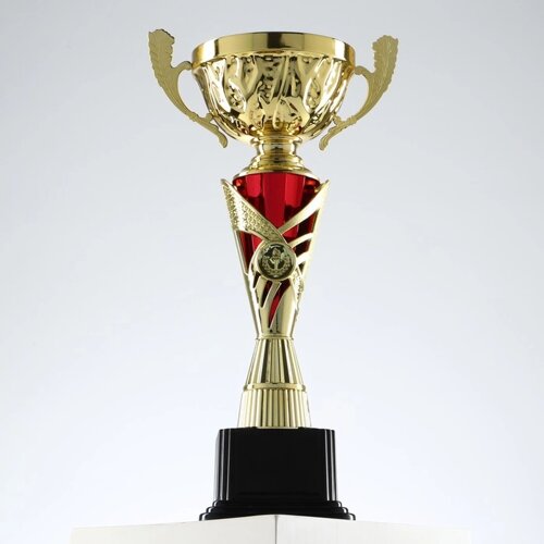 Кубок 155A, наградная фигура, золото, подставка пластик, 39 22 11,5 см.