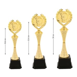 Кубок 178A, наградная фигура, золото, подставка пластик, 39 12 8,5 см