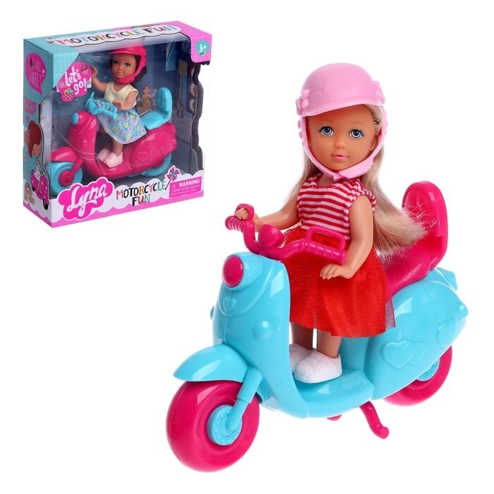 Кукла малышка Lyna с мопедом и аксессуарами, МИКС от компании Интернет - магазин Flap - фото 1