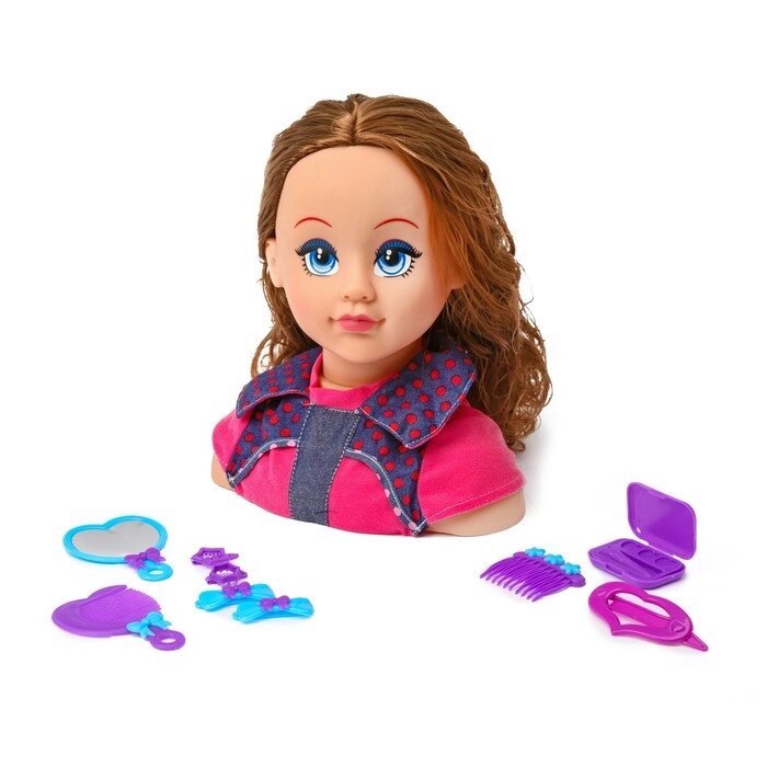 Кукла-манекен для создания причёсок «Карина» с аксессуарами от компании Интернет - магазин Flap - фото 1