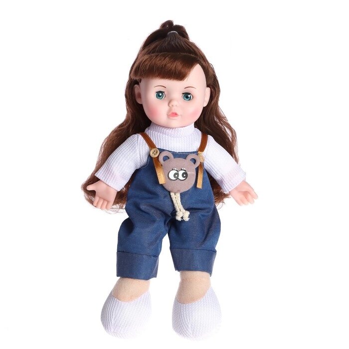 Кукла мягконабивная «Милашка» 32 см, со звуком, в комбинезоне от компании Интернет - магазин Flap - фото 1