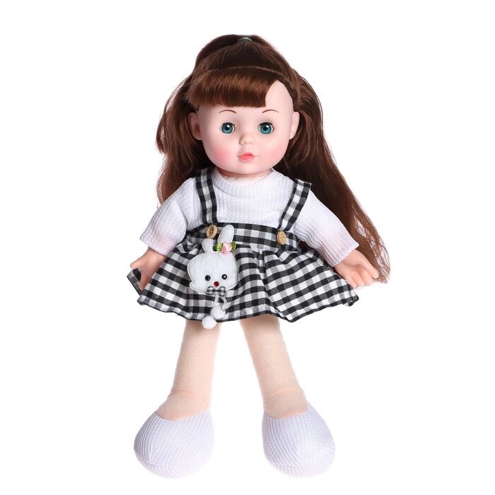 Кукла мягконабивная «Милашка» 32см, со звуком, в сарафане от компании Интернет - магазин Flap - фото 1