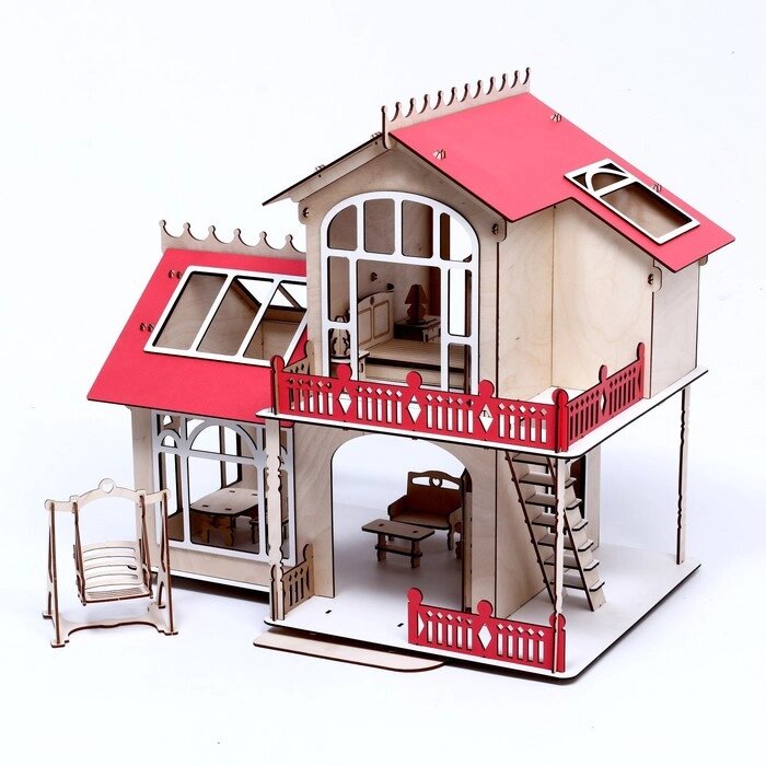 Кукольный дом, с мебелью «Загородный коттедж» от компании Интернет - магазин Flap - фото 1