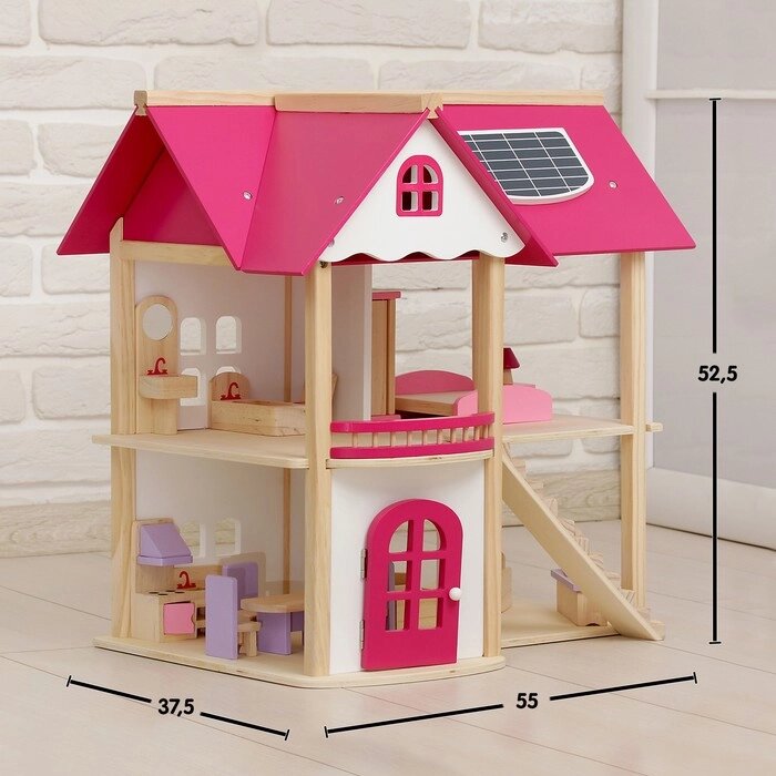 Кукольный домик "Розовое волшебство", с мебелью от компании Интернет - магазин Flap - фото 1