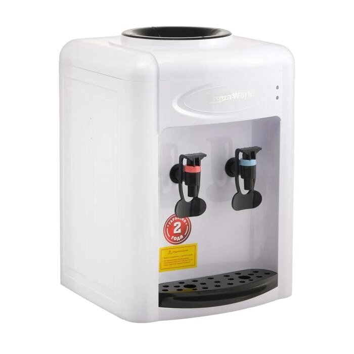 Кулер для воды AquaWork AW 0.7TDR, с нагревом/охлаждением, 700 Вт, белый с черным от компании Интернет - магазин Flap - фото 1