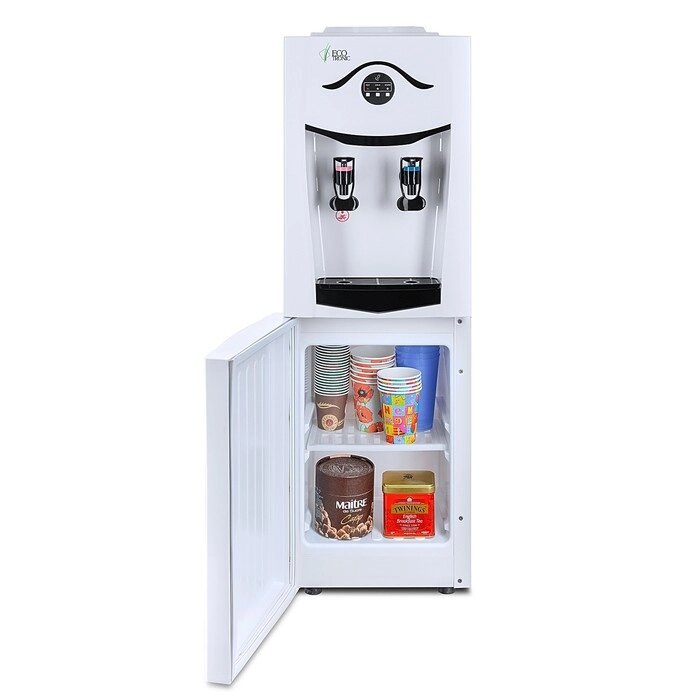 Кулер для воды с холодильником Ecotronic K21-LF, нагрев и охлаждение,500/120 Вт, бело-чёрный от компании Интернет - магазин Flap - фото 1