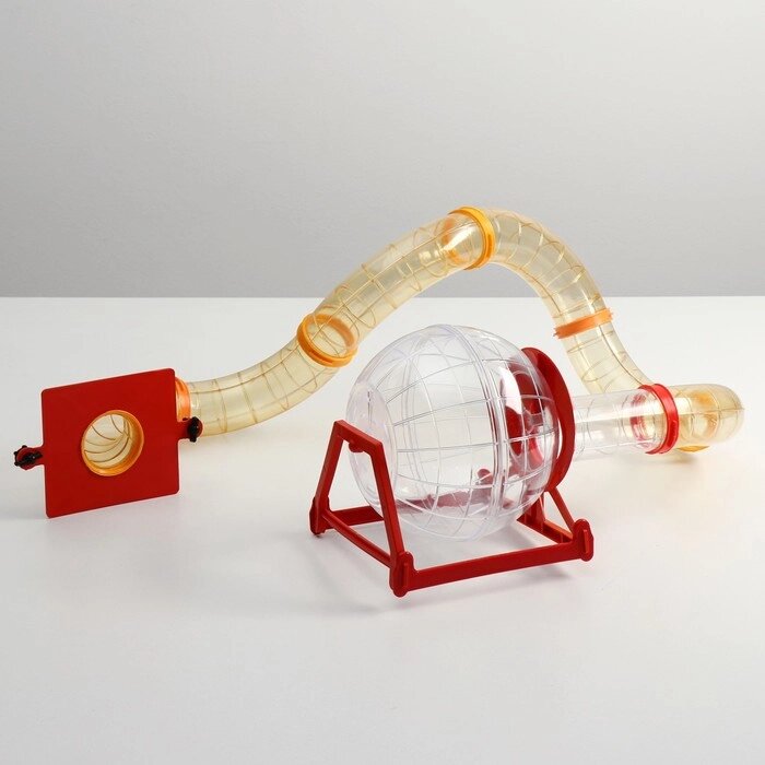 Лабиринт №7 с переходом и шаром 18 см (7 трубных элементов, диаметр 6 см), микс цветов от компании Интернет - магазин Flap - фото 1