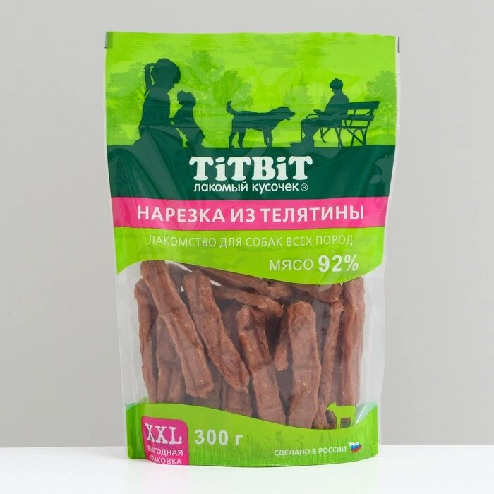 Лакомство TitBit для собак Нарезка из телятины, для  всех пород, 300 г от компании Интернет - магазин Flap - фото 1