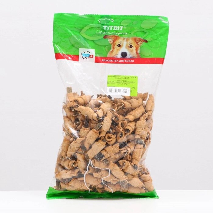 Лакомство TitBit "Печенье Круассаны" для собак, с рубцом говяжьим, 1 кг от компании Интернет - магазин Flap - фото 1