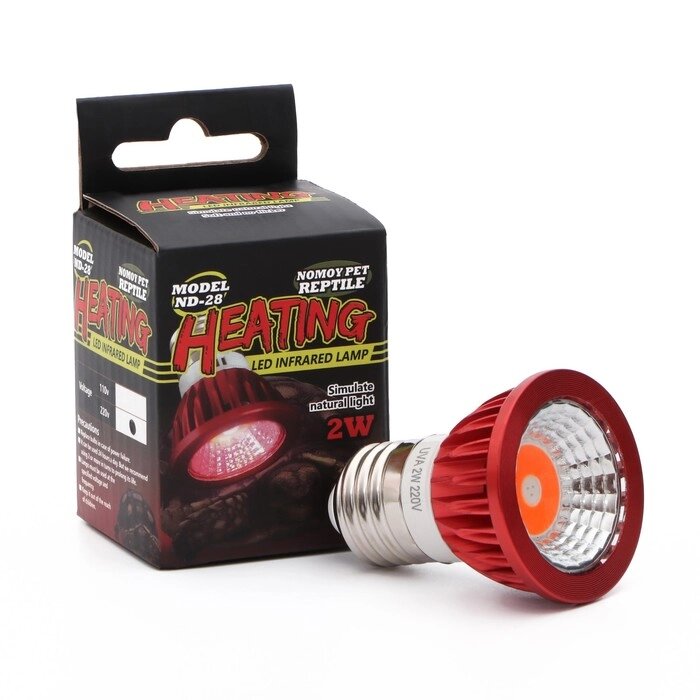 Лампа LED для террариума NomoyPet светодиодная, инфракрасная, цоколь Е27 от компании Интернет - магазин Flap - фото 1