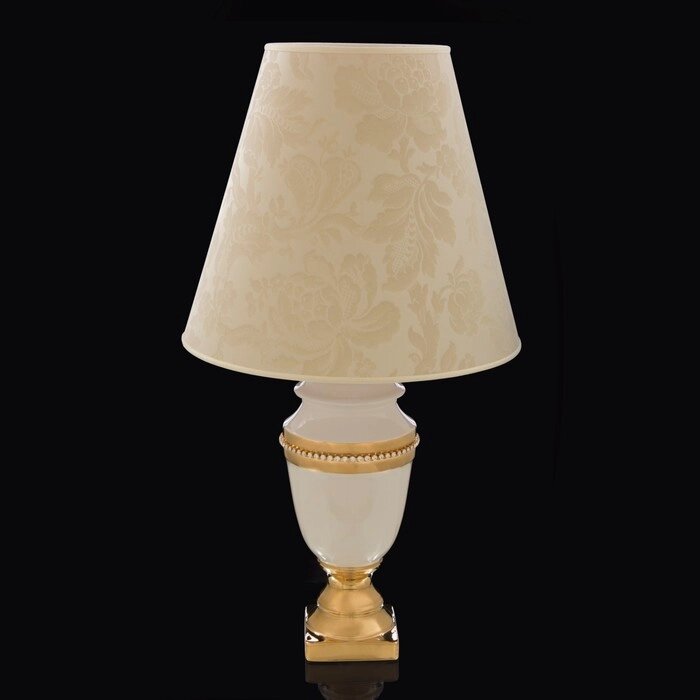 Лампа "Мозель", белая с золотом, керамика, 16x16xh:38 см от компании Интернет - магазин Flap - фото 1