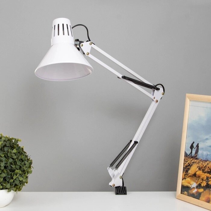 Лампа на зажиме 101 "Сорес, белая" E27 40W RISALUX от компании Интернет - магазин Flap - фото 1