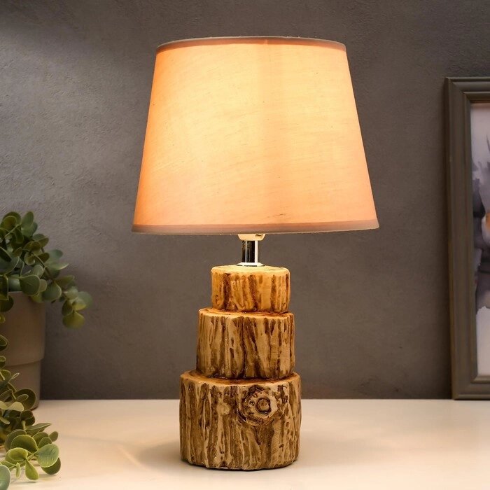 Лампа настольная 16025/1 E14 40Вт коричневый 20х20х33,5 см RISALUX от компании Интернет - магазин Flap - фото 1