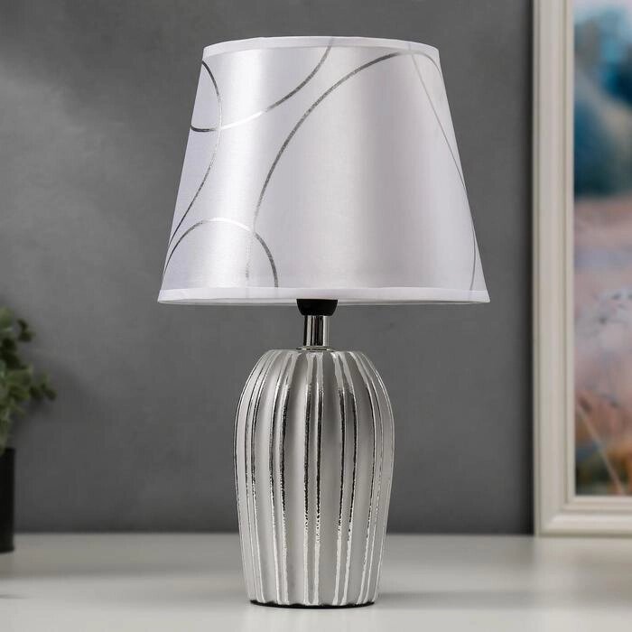 Лампа настольная 16192/1 E14 40Вт серый с серебром 20х20х33 см RISALUX от компании Интернет - магазин Flap - фото 1